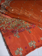 MARIGOLD-3 pieces heavy embroidered silk suit