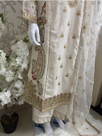 ETHNIC LUX- 3 Piece embroidered viscose Suit