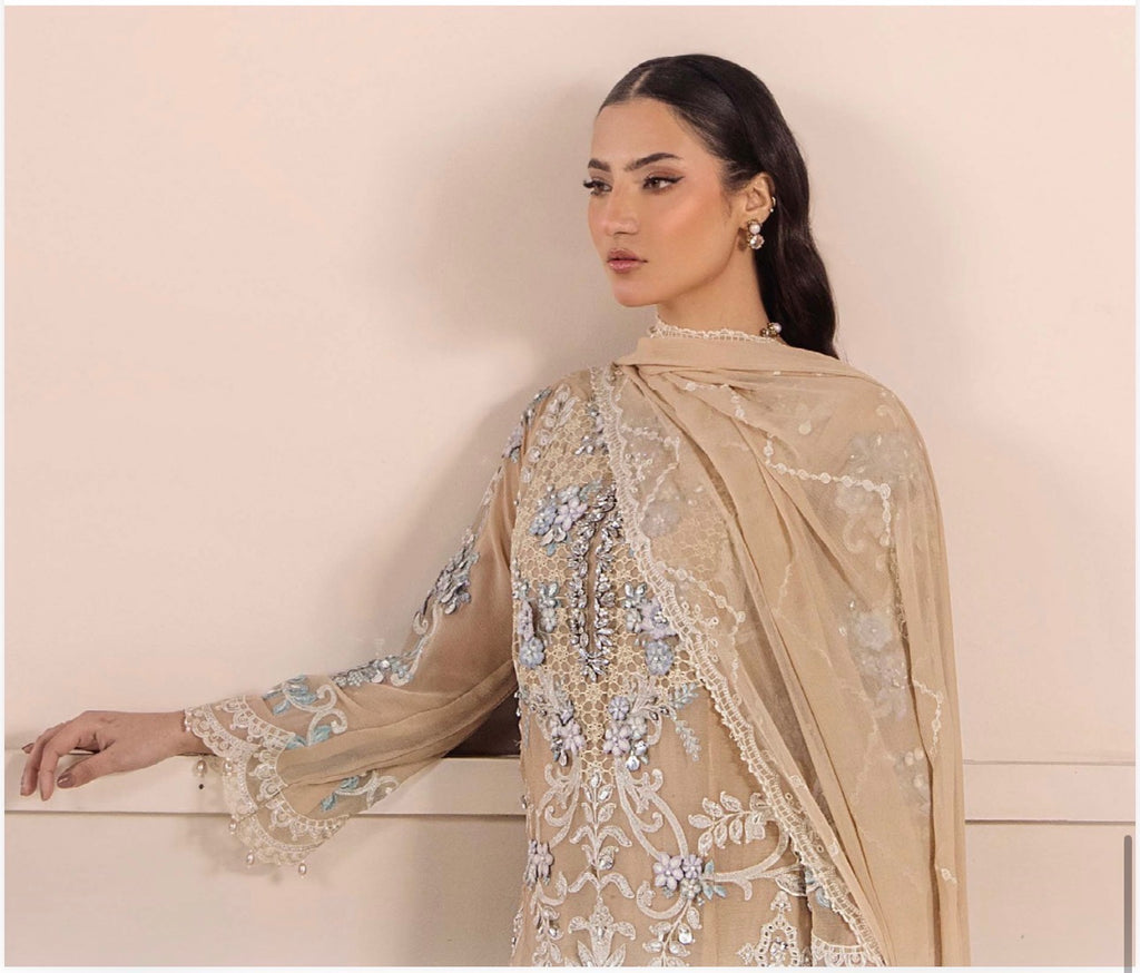 THREADS-3 piece Embroidered Chiffon Suit