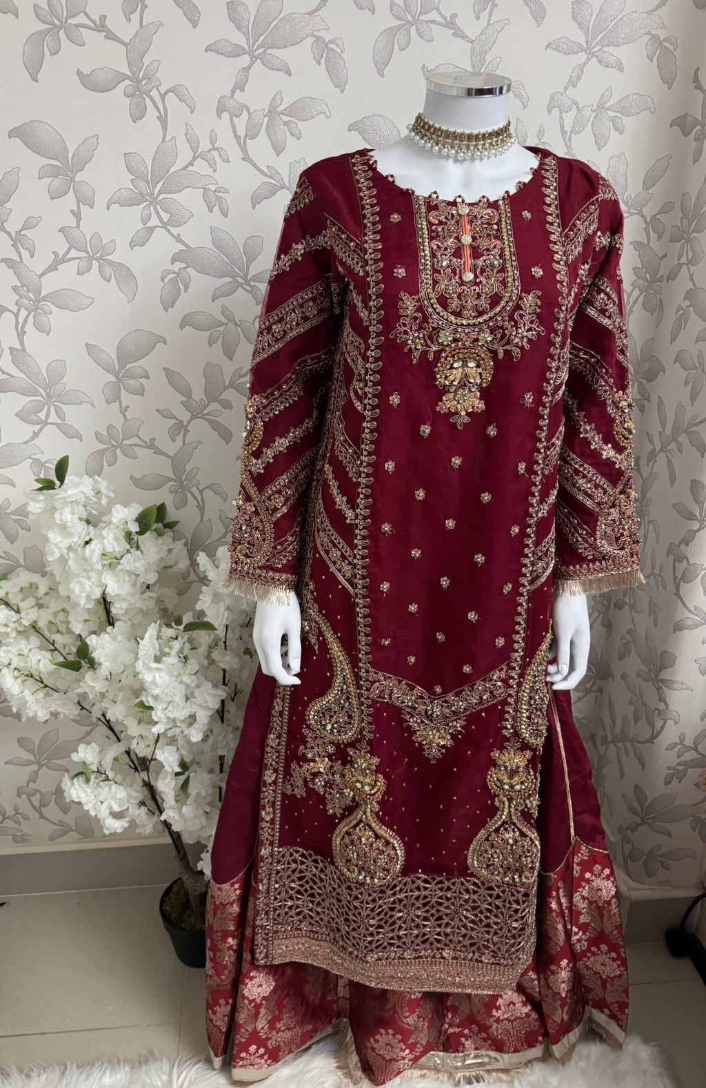 GULAAB- 3 pieces Heavy Embroidered Sharara Suit