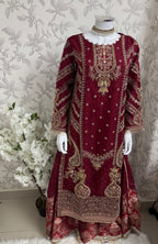 GULAAB- 3 pieces Heavy Embroidered Sharara Suit