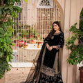 MAHVEER- 3 pieces Heavy Embroidered VELVET FARSHI GHARARA suit