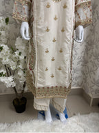 ETHNIC LUX- 3 Piece embroidered viscose Suit