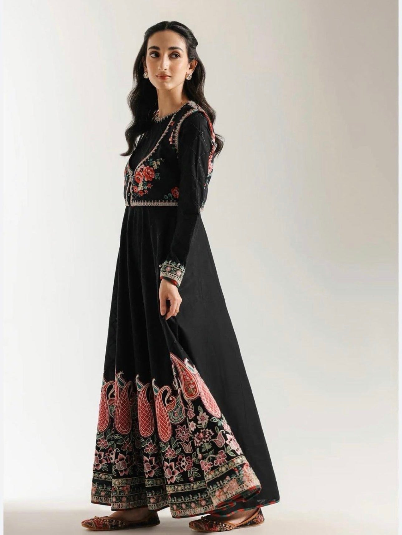 TUBA- 4 piece Embroidered Maxi Dress