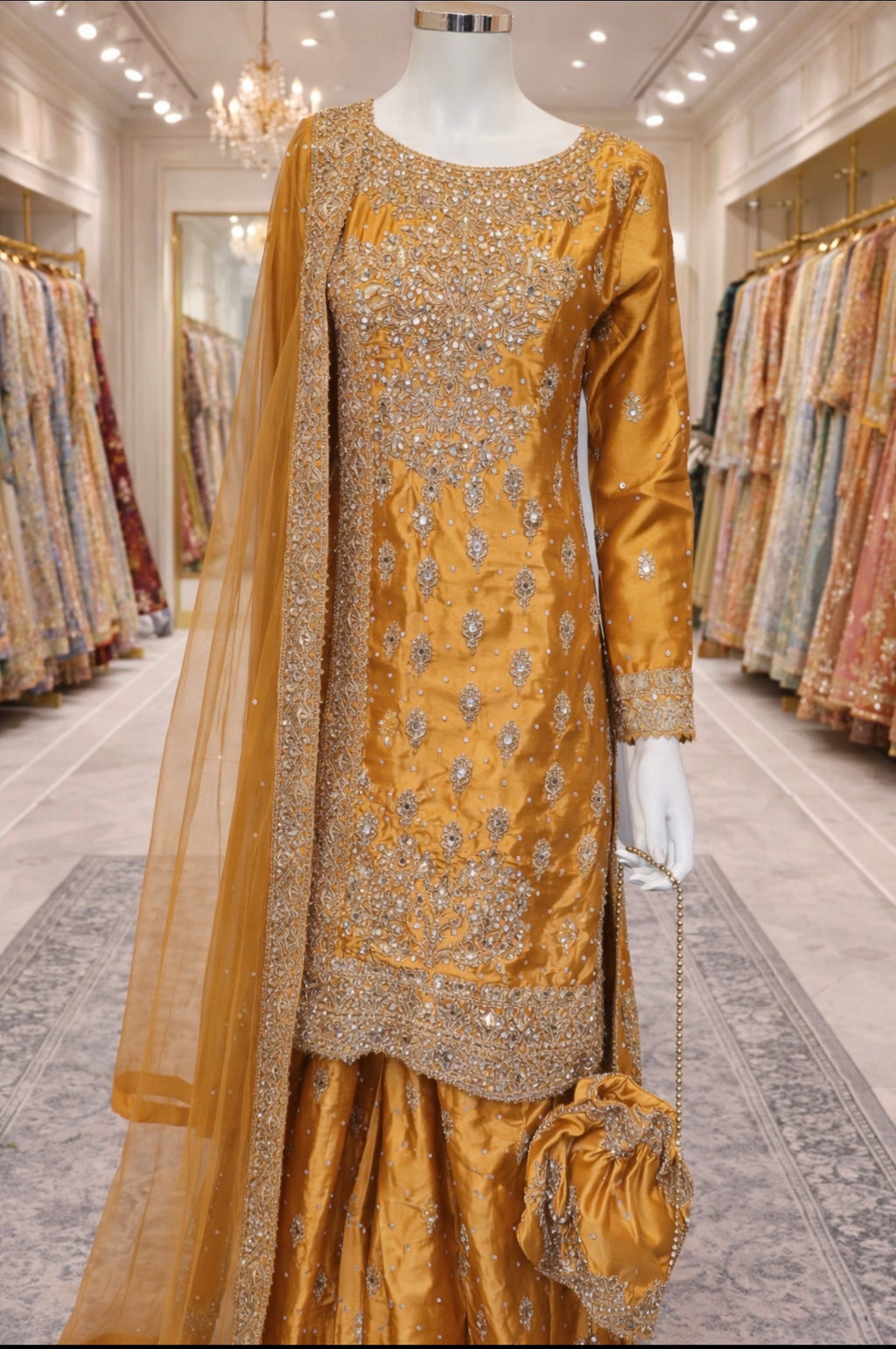 RANGOLI - 4 piece Embroidered Silk Suit
