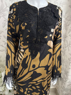 M Prints inspired Embroidered 3-Piece Suit | Pakistani Designer Dress