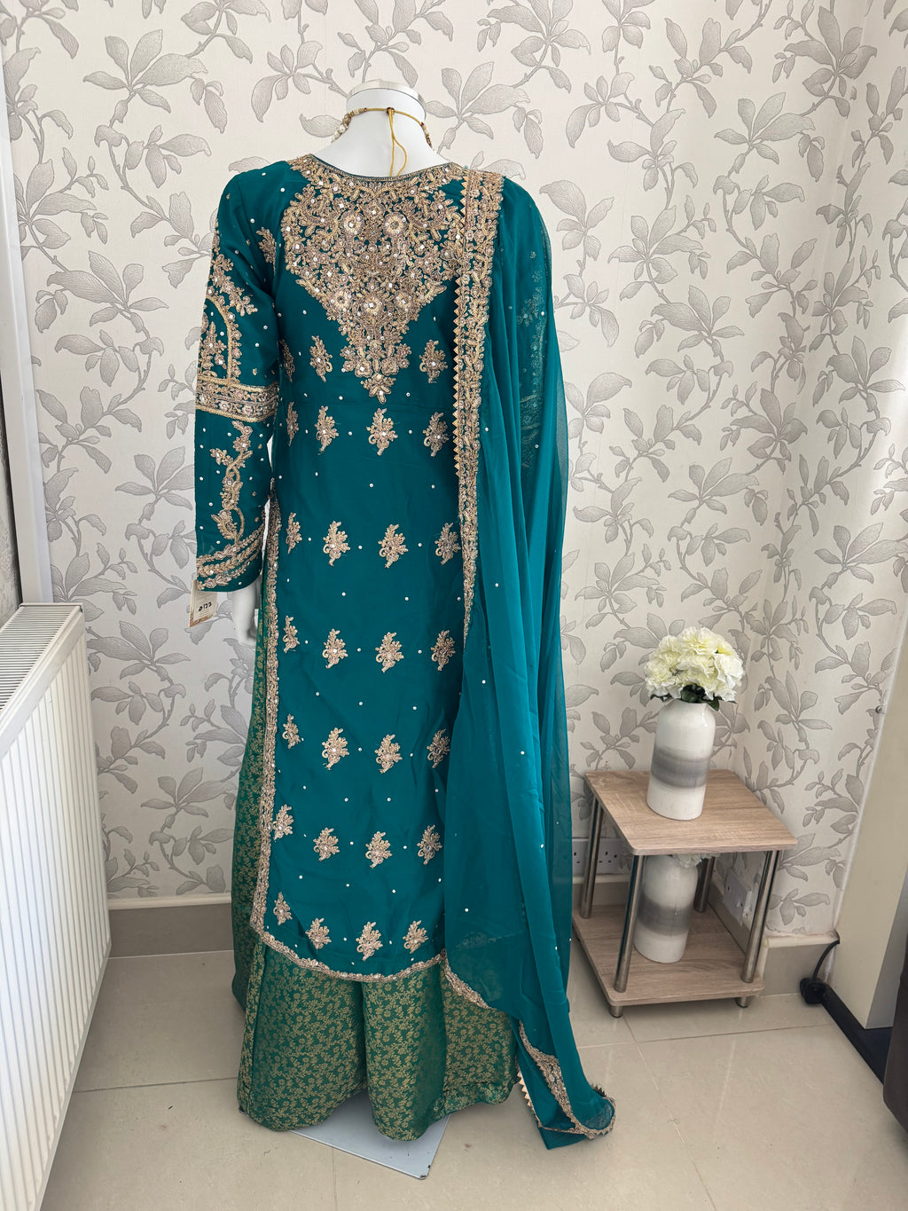 AFREEN - 3 piece embroidered Chiffon wedding Suit