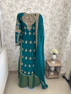 AFREEN - 3 piece embroidered Chiffon wedding Suit