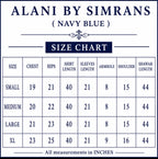 ALANI Navy Blue- 3 pieces Embroidered plazo sharara Suit
