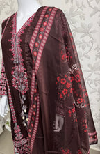HUSN-E-EID 3 piece heavy Embroidered viscose Suit