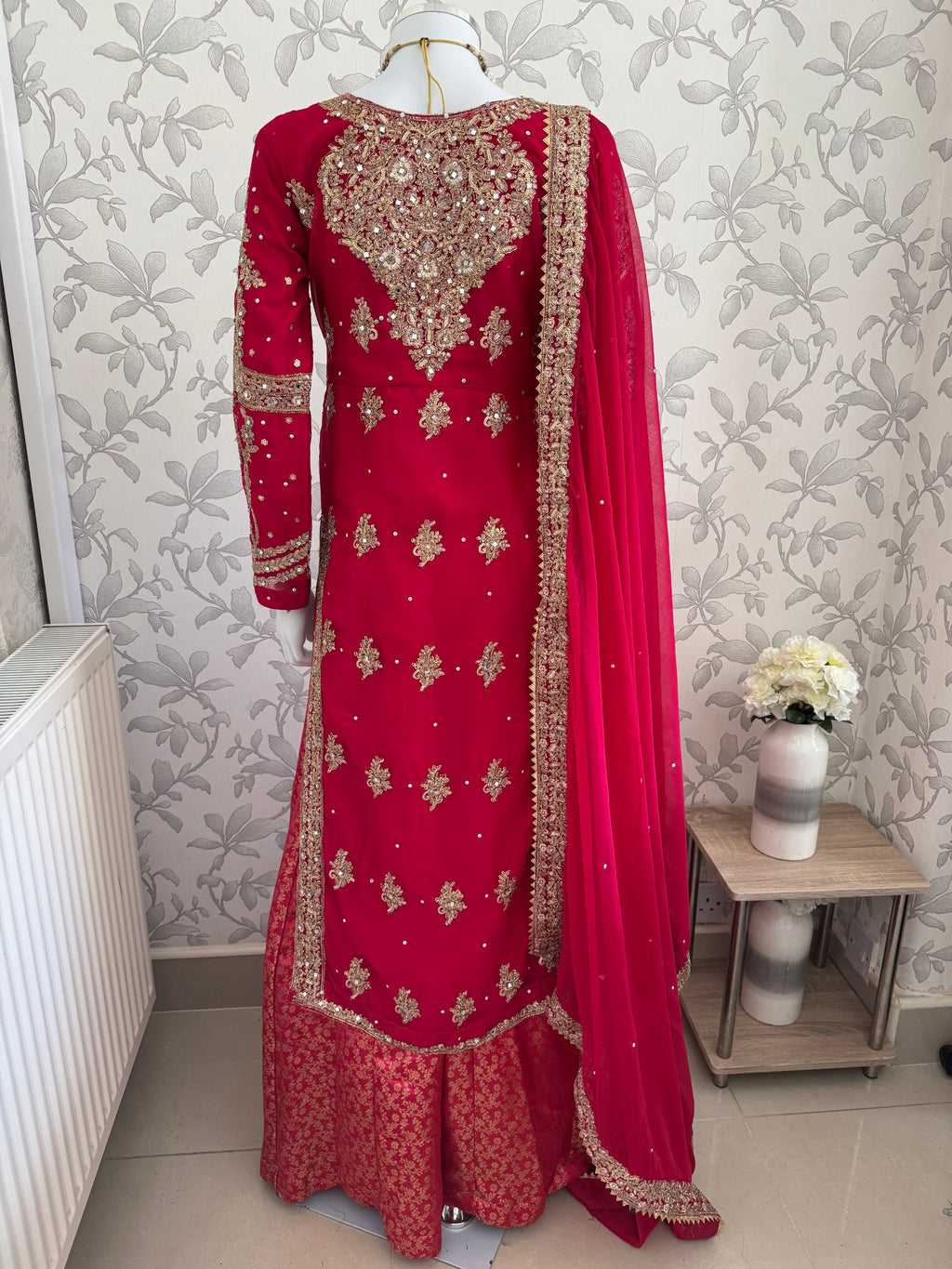 AFREEN - 3 piece embroidered Chiffon wedding Suit