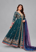 ANUM- 3 pieces Embroidered chiffon Maxi dress