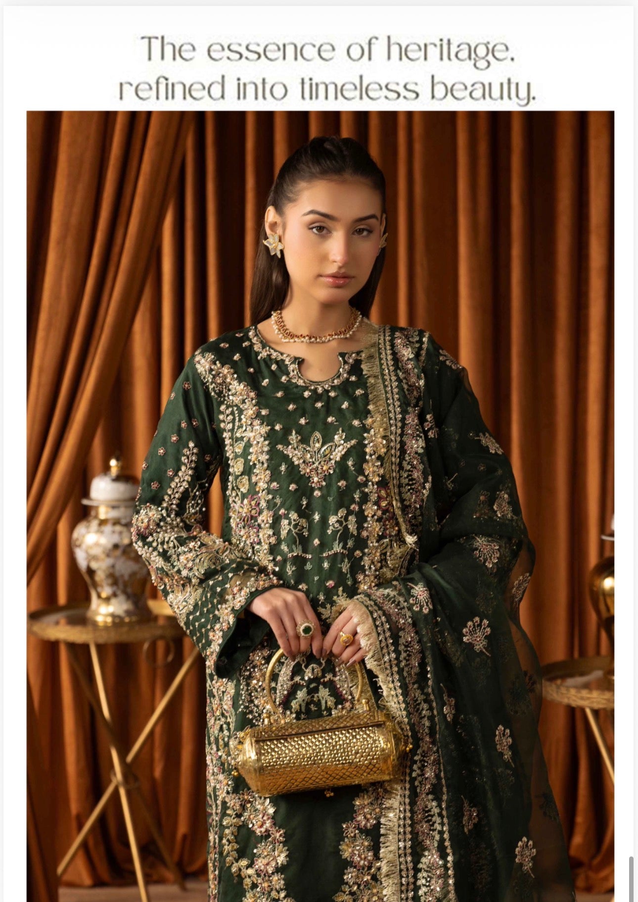 SANGEET- 3 piece heavy Embroidered soft organza Suit