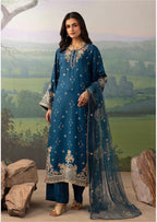 ETHNIC LUX- 3 Piece  embroidered viscose Suit