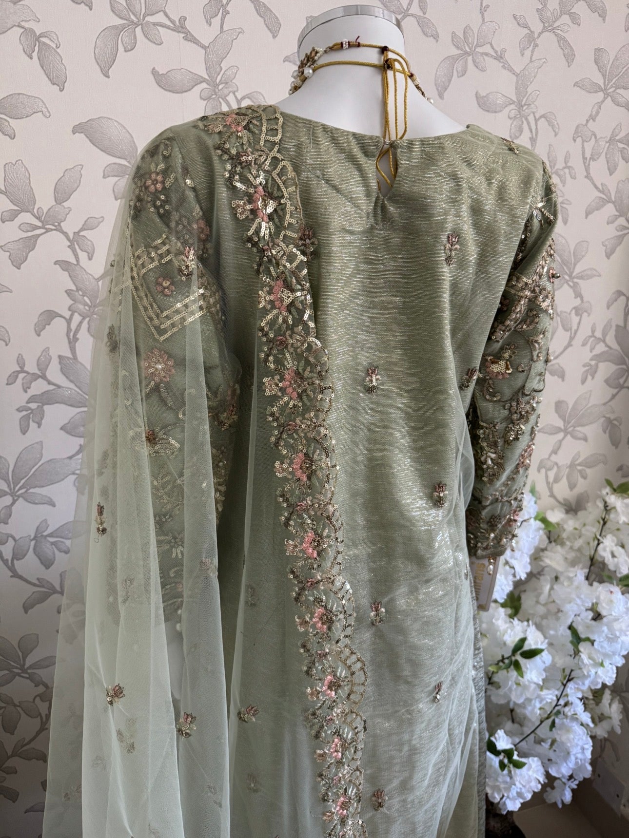 PEARLS- Luxury Hand Embellished Pakistani 3 piece sharara Suit