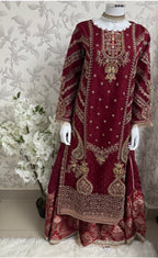 GULAAB- 3 pieces Heavy Embroidered Sharara Suit