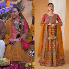 HASEENA-heavy Embroidered Bridal Chiffon Maxi dress