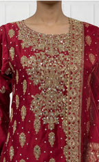RANGOLI - 4 piece Embroidered Silk Suit