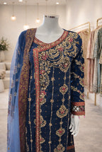 MEENA-3 pcs Embroidered silk suit