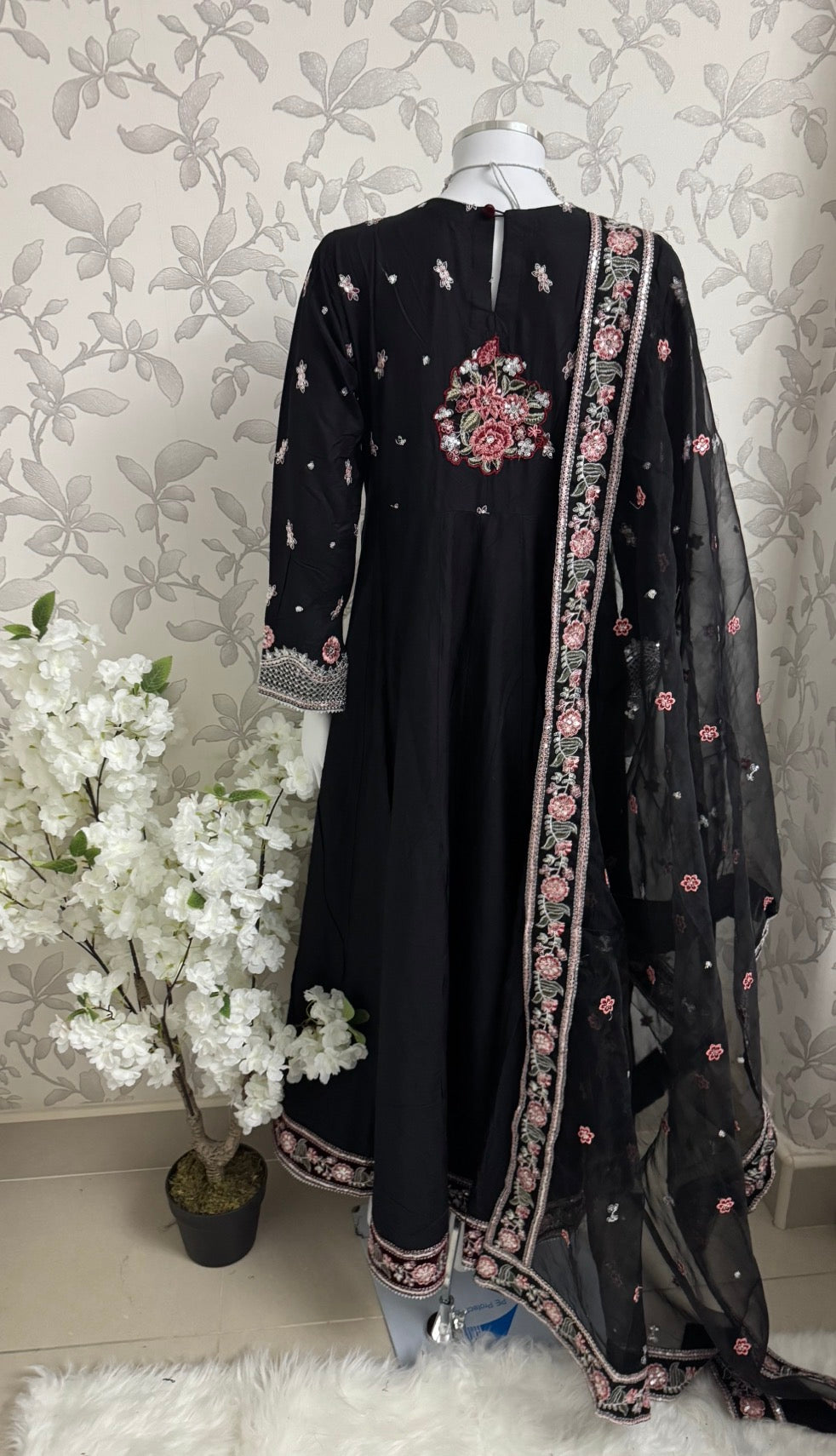 HUSN-E-EID  3 pieces Embroidered viscose Maxi dress