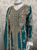 AFREEN - 3 piece embroidered Chiffon wedding Suit