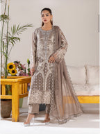 SONIYA-3 piece Embroidered Chiffon Suit