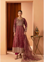 ANARKALI- 3 piece Embroidered suit