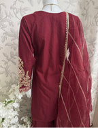 HIRA- 3 pieces Embroidered Gharara Suit
