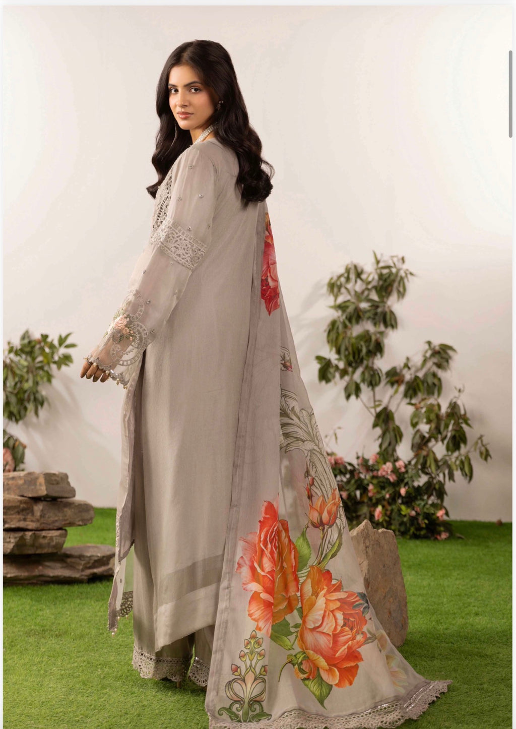 ELYSIA - 3 piece Embroidered Chiffon Suit