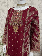 GULAAB- 3 pieces Heavy Embroidered Sharara Suit