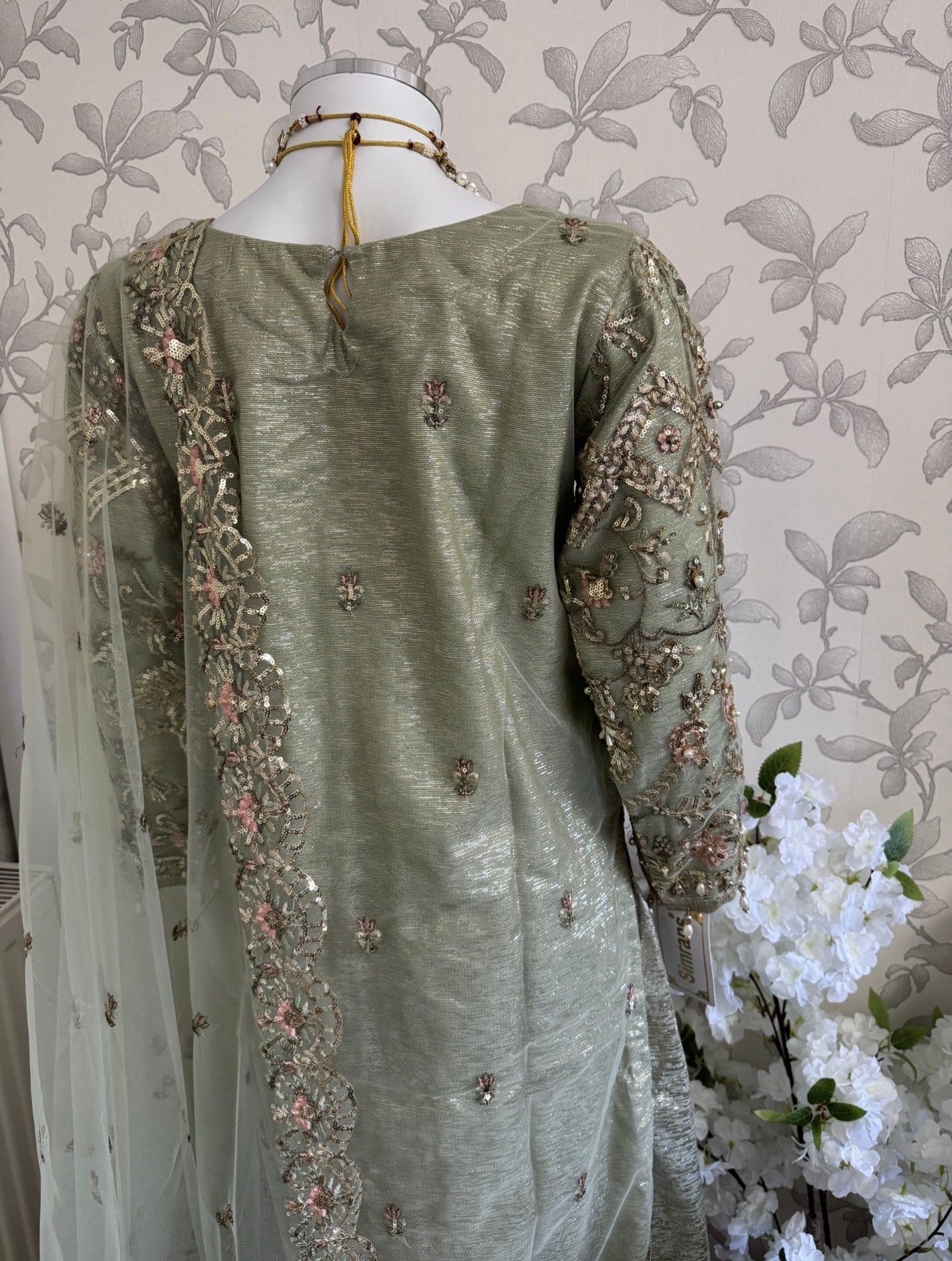 PEARLS- Luxury Hand Embellished Pakistani 3 piece sharara Suit
