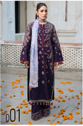 HUSN-E-EID  3 pieces Embroidered viscose Suit