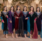AYAA- 3 pieces Embroidered VELVET suit