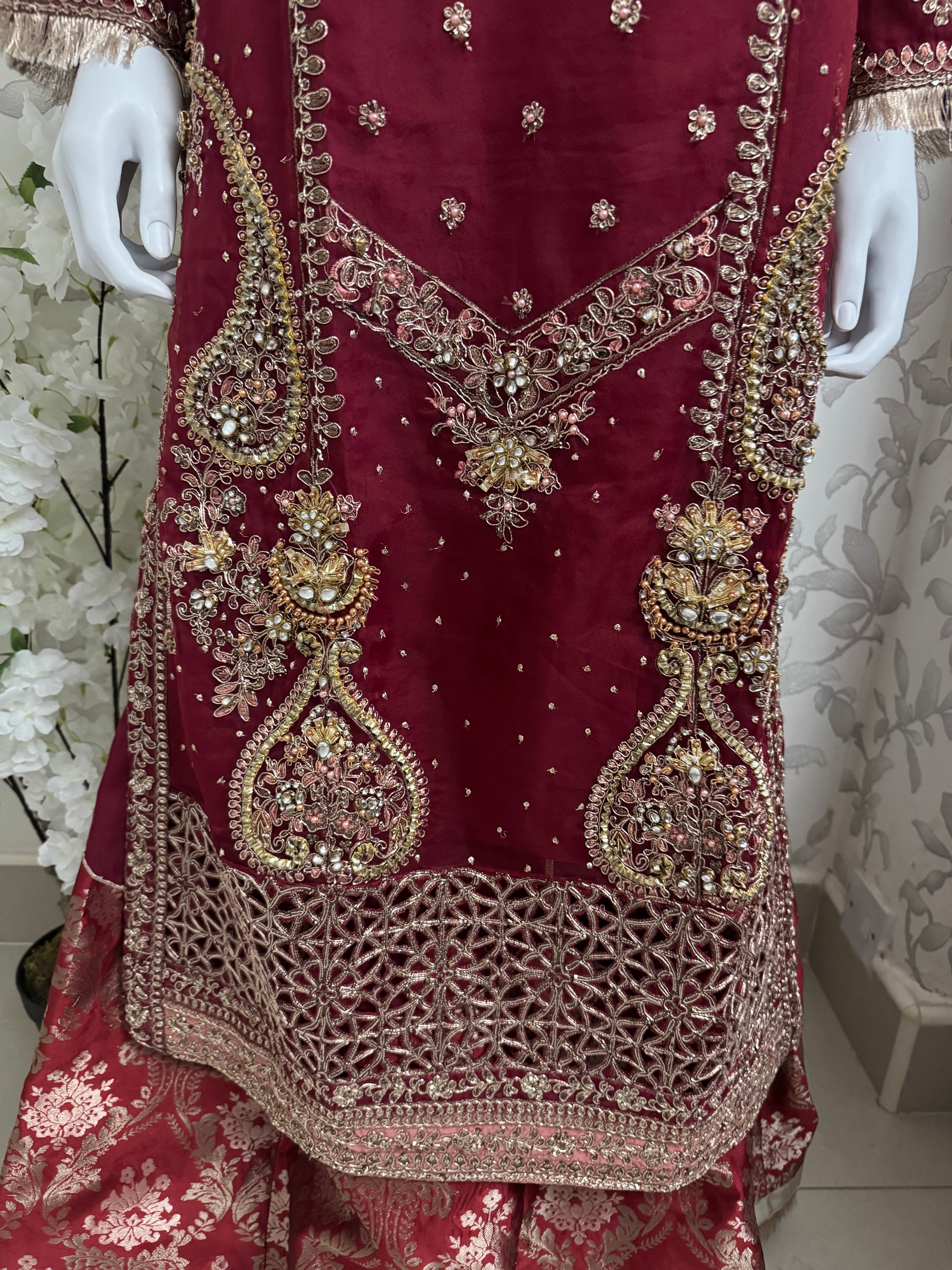 GULAAB- 3 pieces Heavy Embroidered Sharara Suit