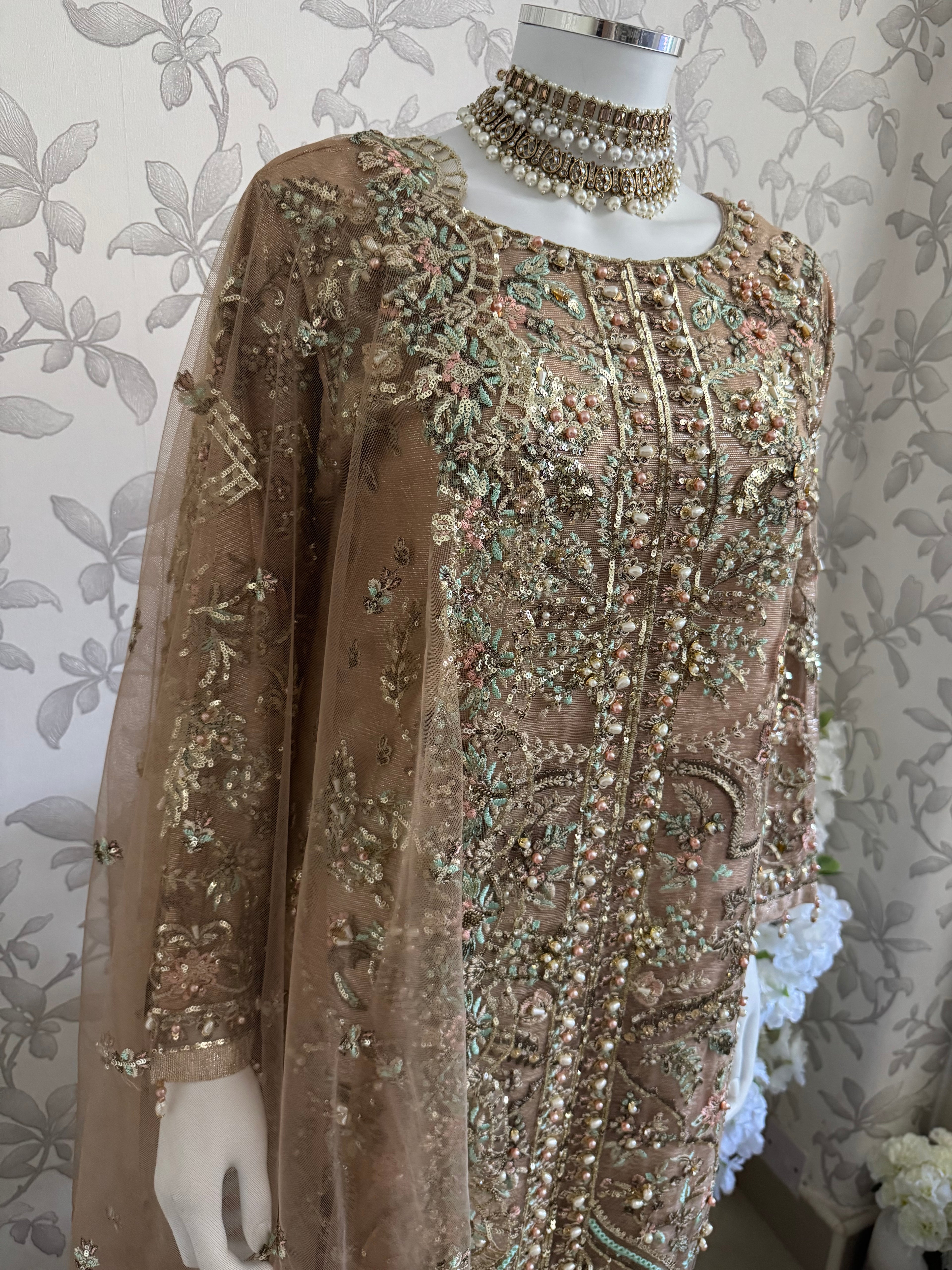 PEARLS     Luxury Hand-Embellished Pakistani 3 piece Suit