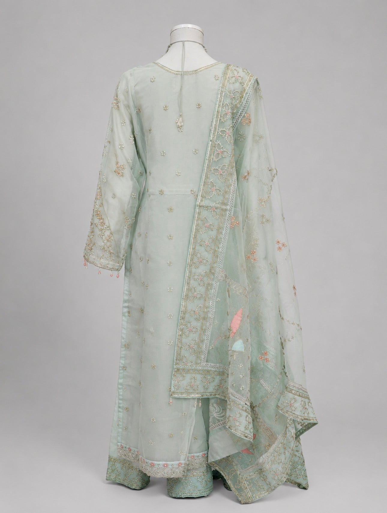 LYARA- 3 piece Embroidered soft organza suit