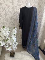 M Prints inspired Embroidered 3-Piece Suit | Pakistani Designer Dress