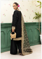 HAYA- 3 pcs embroidered chiffon suit with heavy embroidered organza duppatta