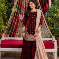 LUHH- 3 pieces Embroidered VELVET wedding suit