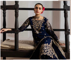 ALANI Navy Blue- 3 pieces Embroidered plazo sharara Suit
