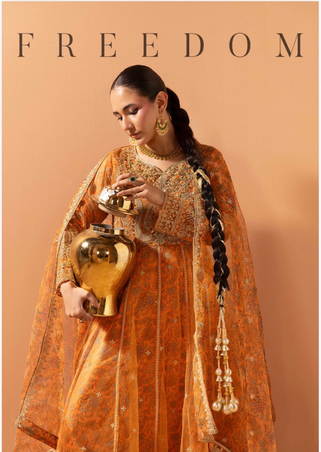 ANARKALI- 3 piece Embroidered suit