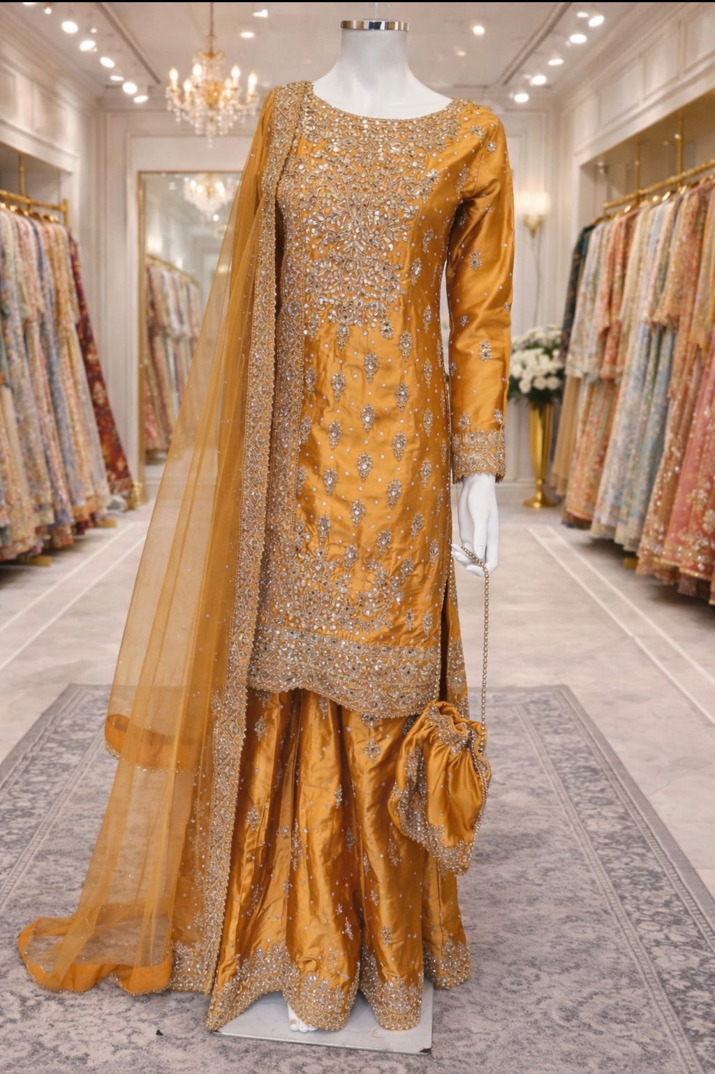 RANGOLI - 4 piece Embroidered Silk Suit
