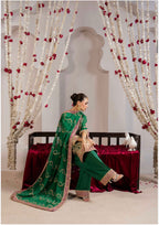 ALANI Emerald Green- 3 pieces heavy Embroidered suit