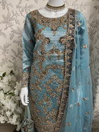 AMAIRA-3 pieces heavy Embroidered Masoori Gharara Suit