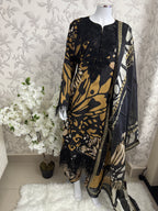 M Prints inspired Embroidered 3-Piece Suit | Pakistani Designer Dress