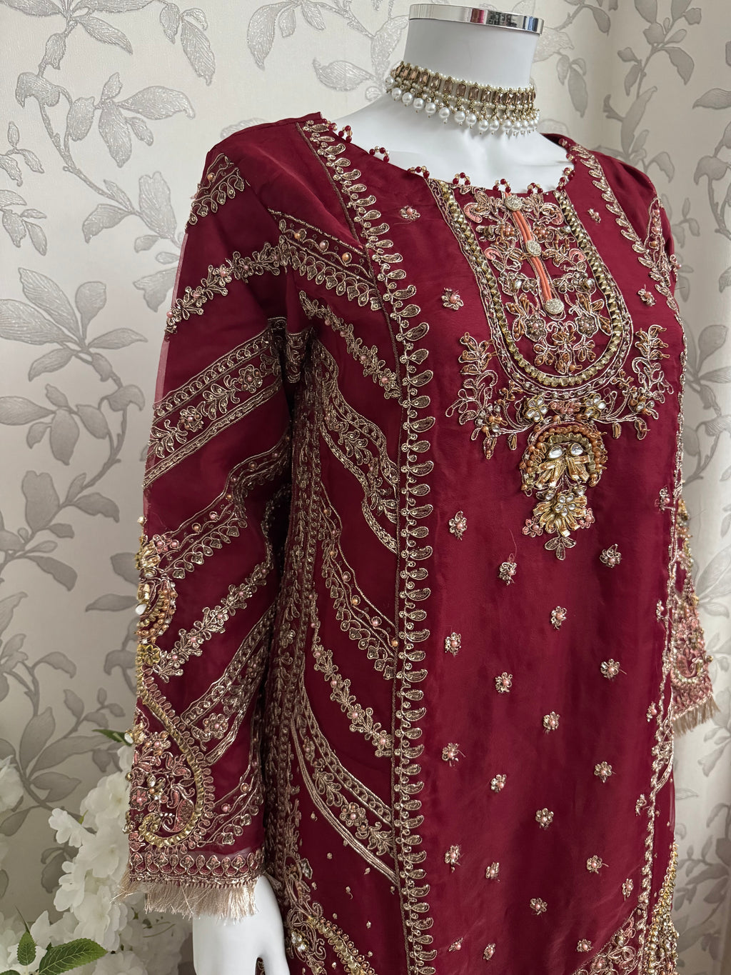 GULAAB- 3 pieces Heavy Embroidered Sharara Suit