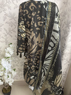 M Prints inspired Embroidered 3-Piece Suit | Pakistani Designer Dress