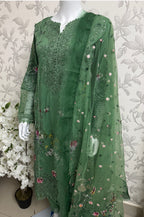 Emerald Green-3 piece Embroidered Lawn Suit