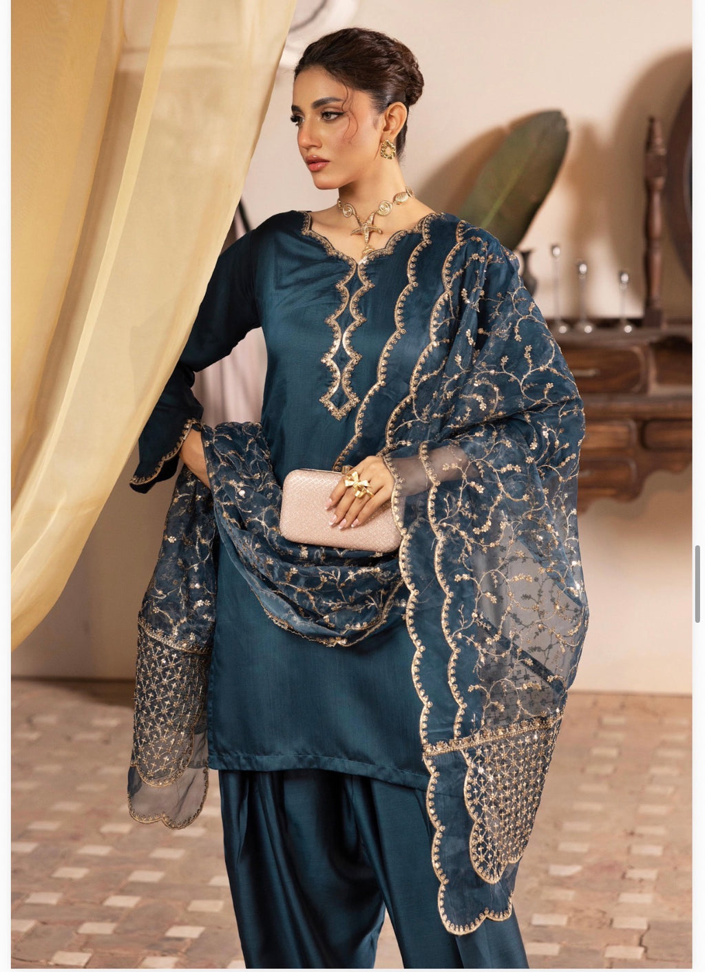 ALARA-3 piece Embroidered Viscose suit