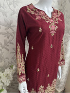 HIRA- 3 pieces Embroidered Gharara Suit